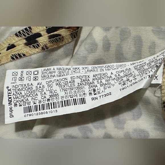 153 ZARA Trafaluc | EUC Beige Black Leopard Print Sleeveless Dress (size XS/S) - Picture 10 of 11